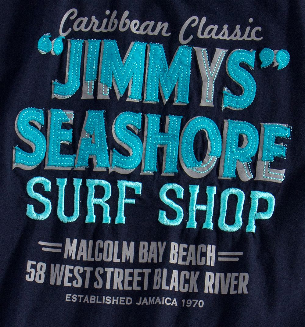 Chlapecké tričko s krátkým rukávem PEBBLESTONE SURF SHOP tmavě modré Velikost: 152 - obrázek 2