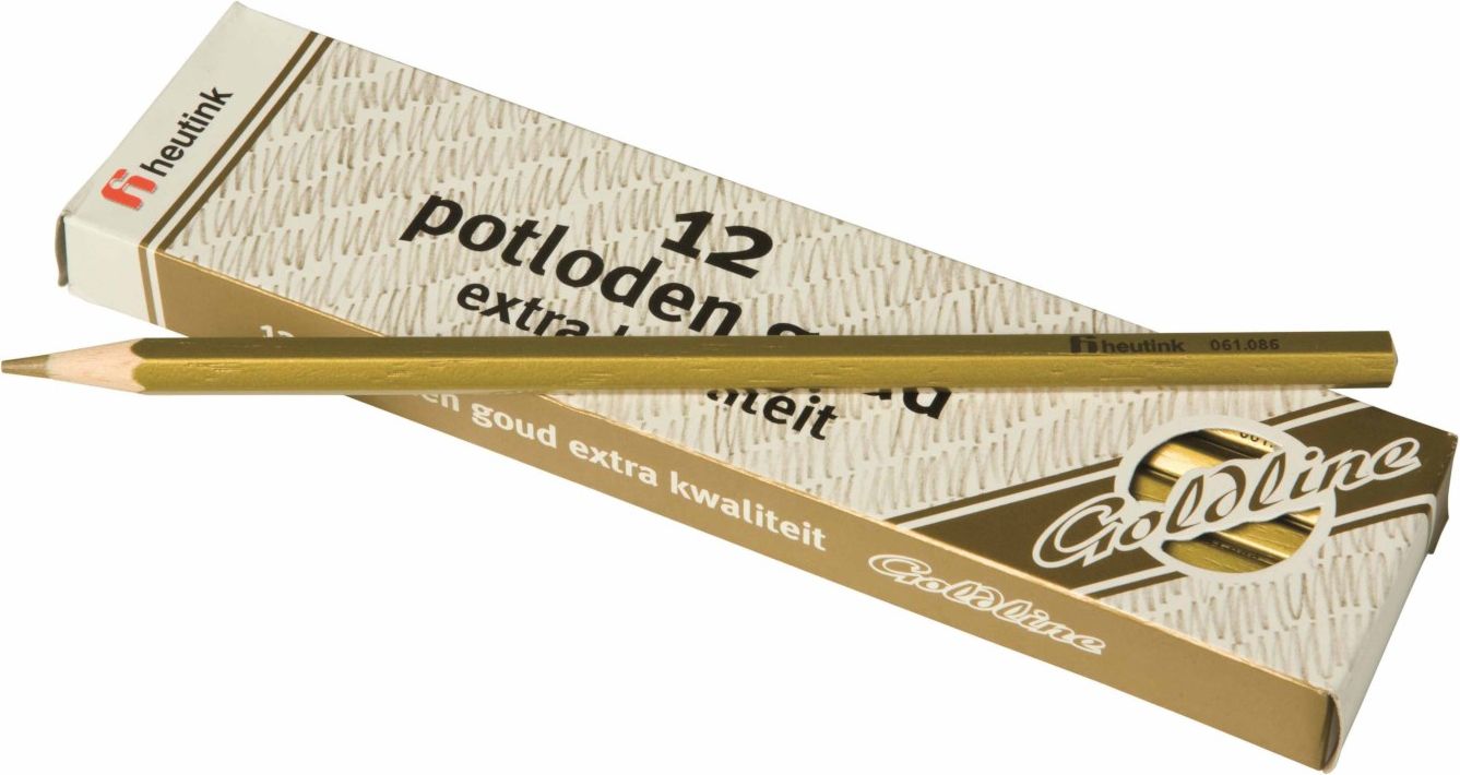 Pastelky šestihranné, zlaté