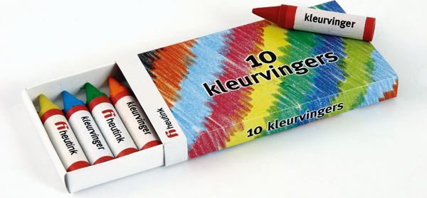 Colouring fingers wax crayons box 10 pieces assorted - obrázek 1