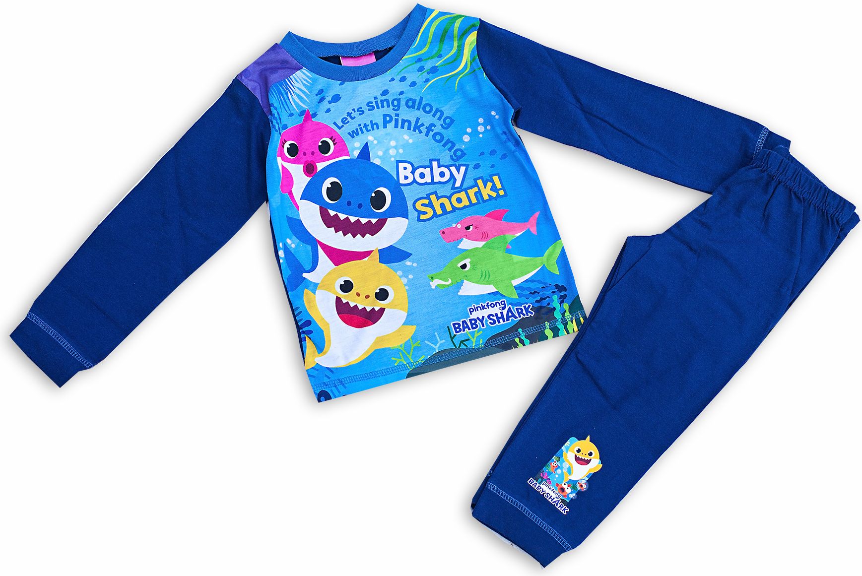 Pinkfong Dětské pyžamo Baby Shark 1-5 let Velikost: 104 - obrázek 1