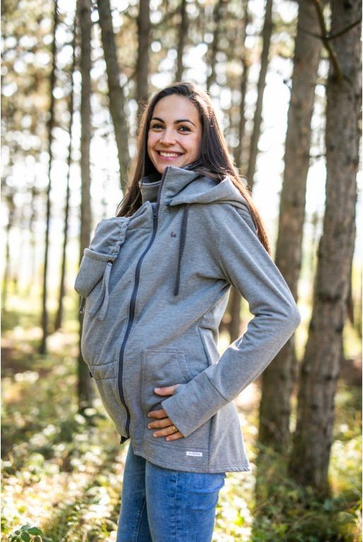 Tepláková mikina Be Lenka - Light Grey Provedení: Nosící mikina s teplákovou vsádkou 2 v 1, Velikost: XS - obrázek 2