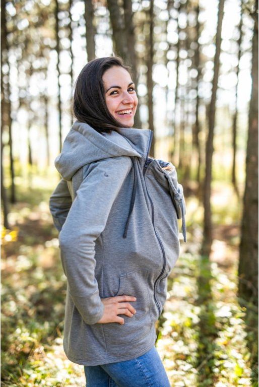 Tepláková mikina Be Lenka - Light Grey Provedení: Nosící mikina s teplákovou vsádkou 2 v 1, Velikost: XS - obrázek 3