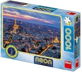 Puzzle Paříž v noci 1000 dílků neon - obrázek 1