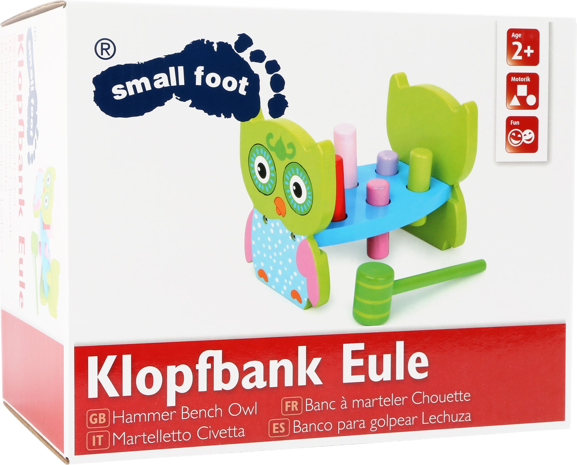 Small foot Dřevěná zatloukačka Sovička - obrázek 3