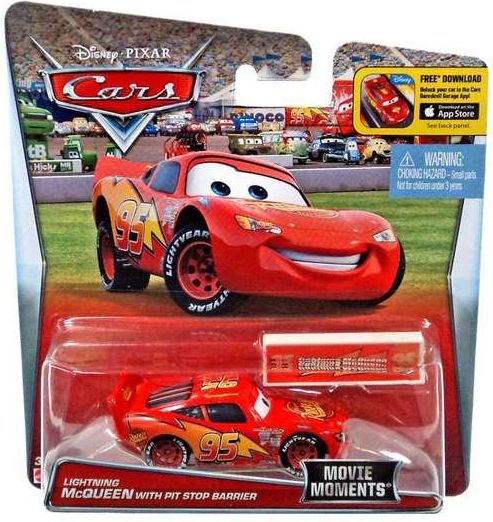 CARS 2 (Auta 2) - Lightning McQueen with Pit Stop Barrier - obrázek 1