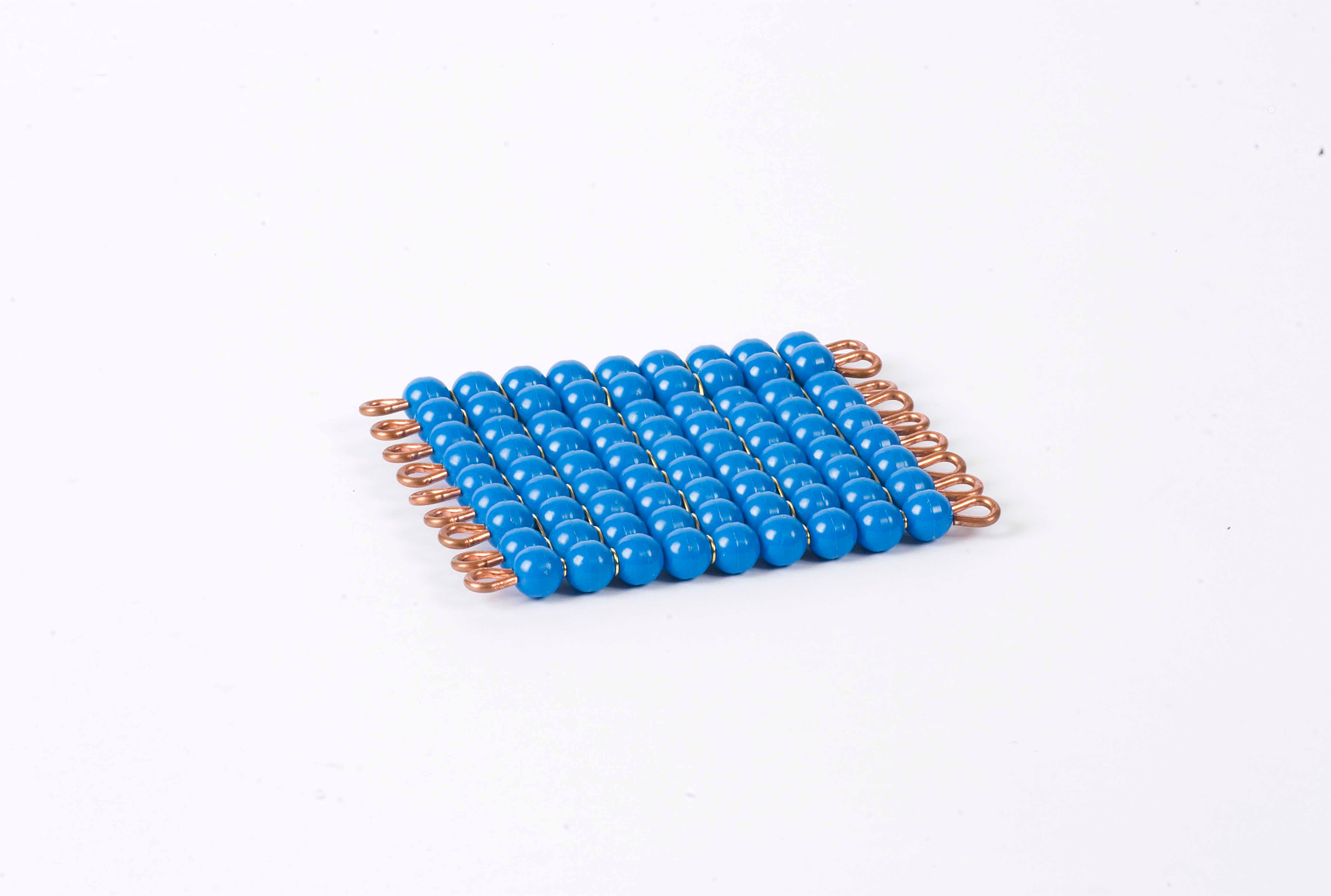 Nienhuis Montessori Individual Nylon Bead Square Of 9: Dark Blue - obrázek 1