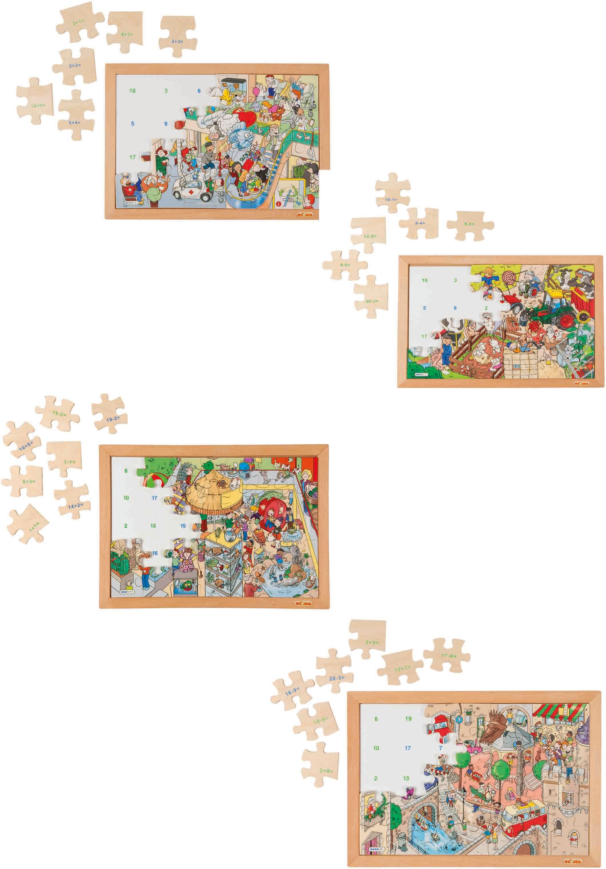 Educo E523380 Math puzzles - set of 4 - obrázek 1