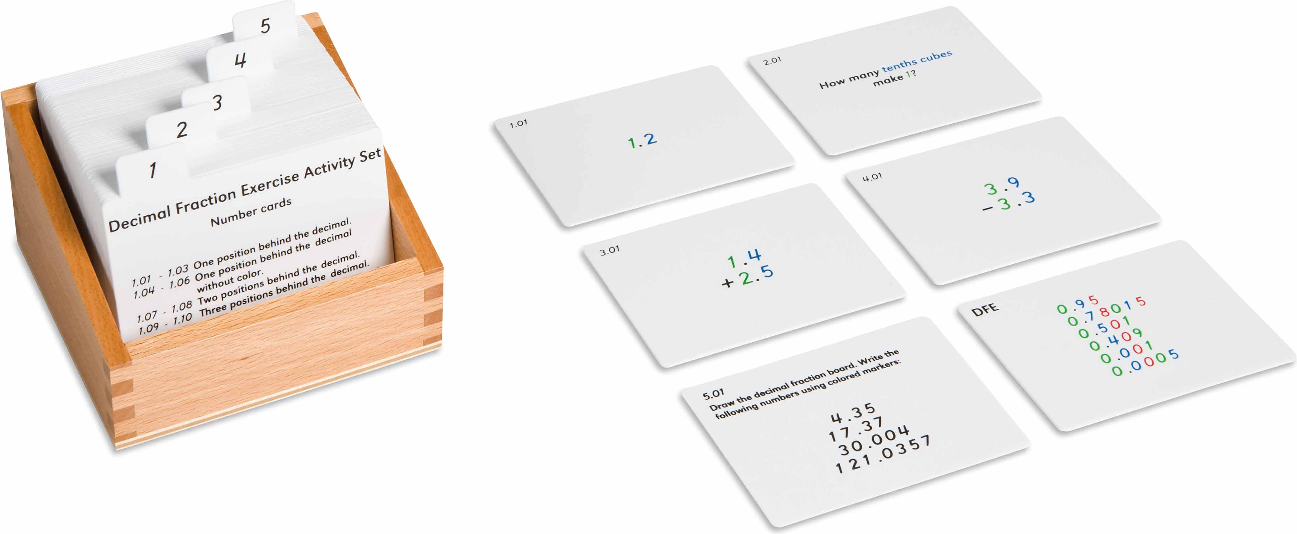Nienhuis Montessori Decimal Fraction Exercise Activity Set - obrázek 1