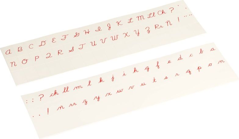 Nienhuis Montessori Printed Alphabet: US Cursive - Red - obrázek 1
