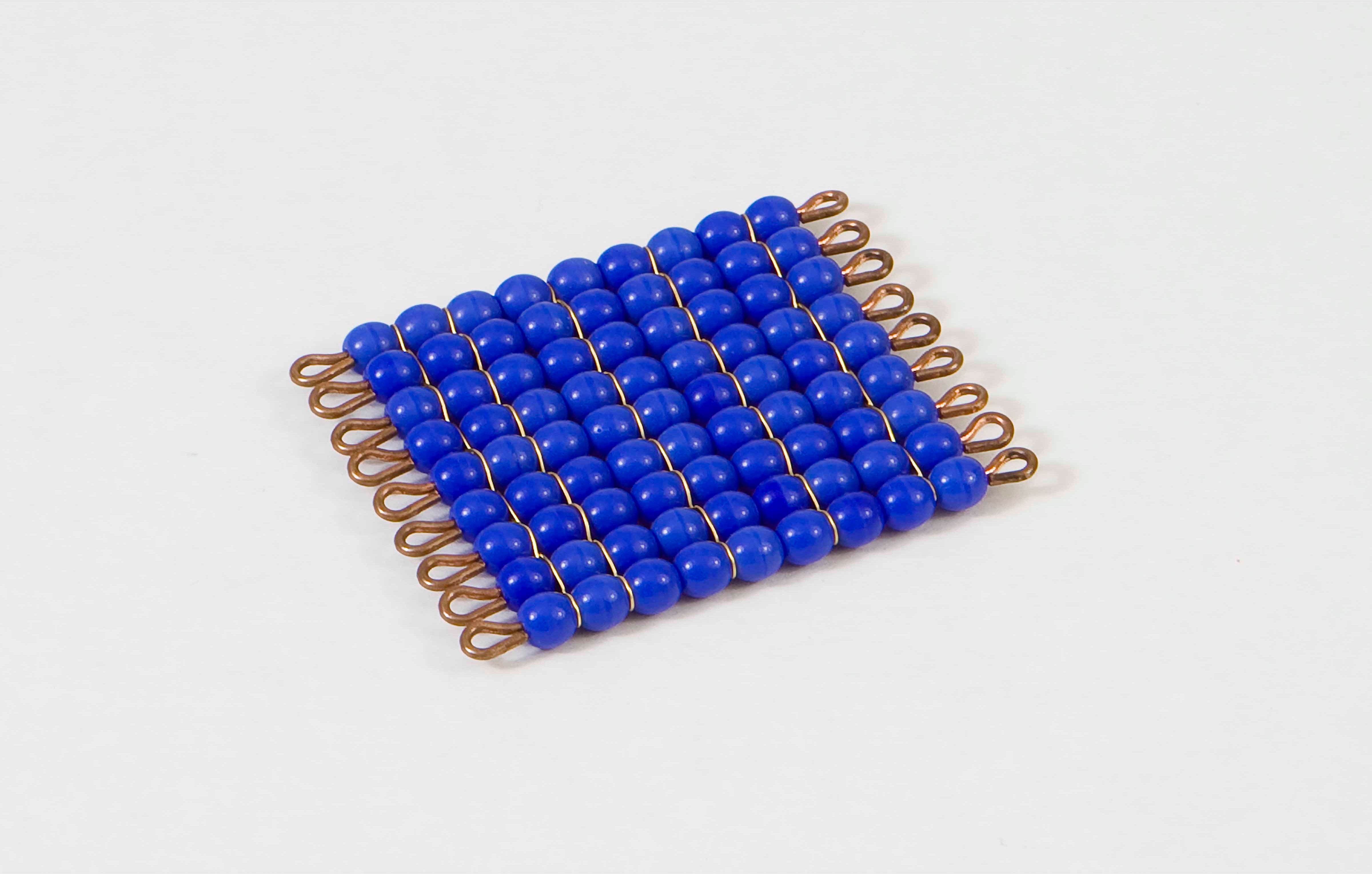 Nienhuis Montessori Individual Glass Bead Square Of 9: Dark Blue - obrázek 1
