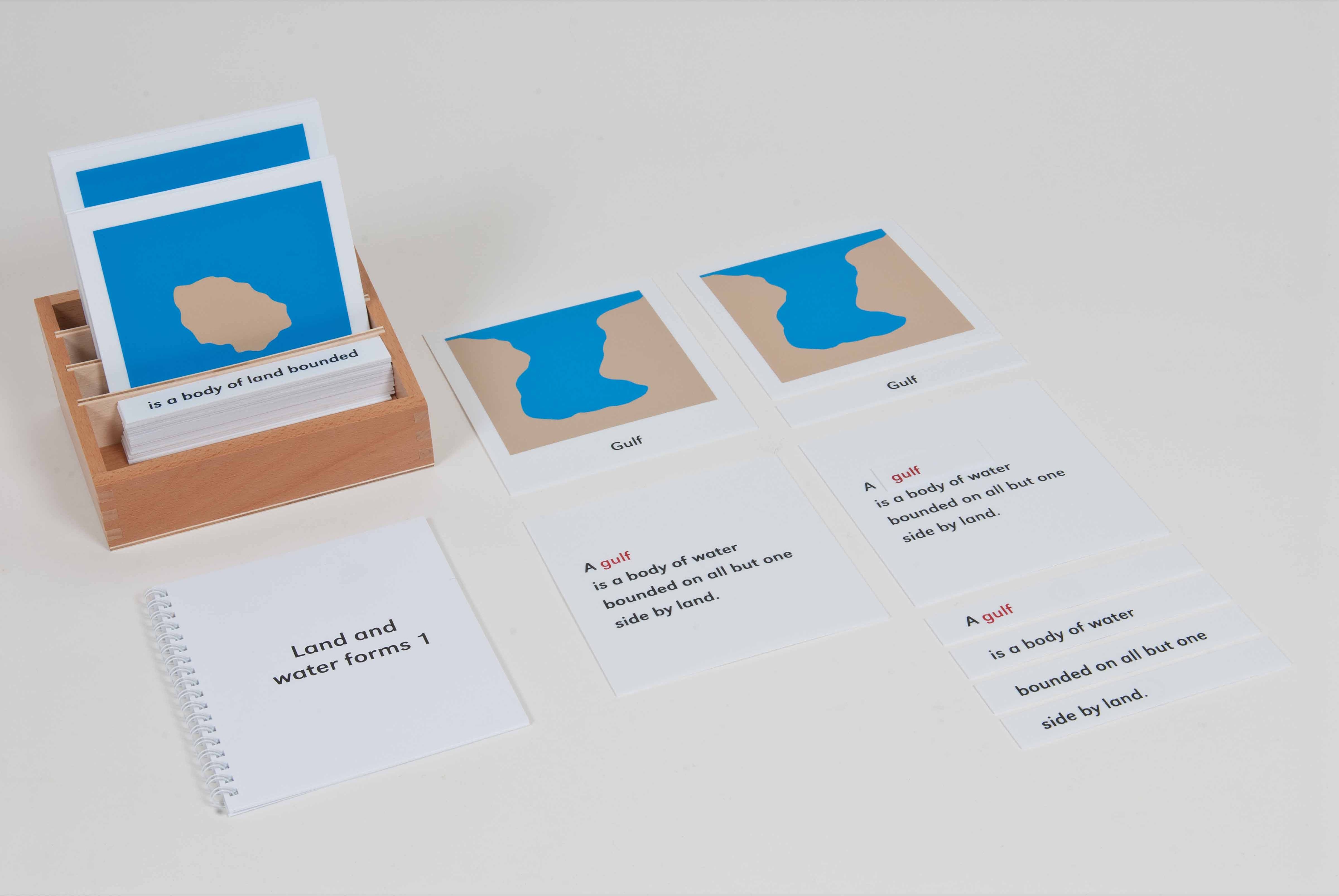 Nienhuis Montessori Nomenclature Cards Land And Water Forms: Set 1 - obrázek 1