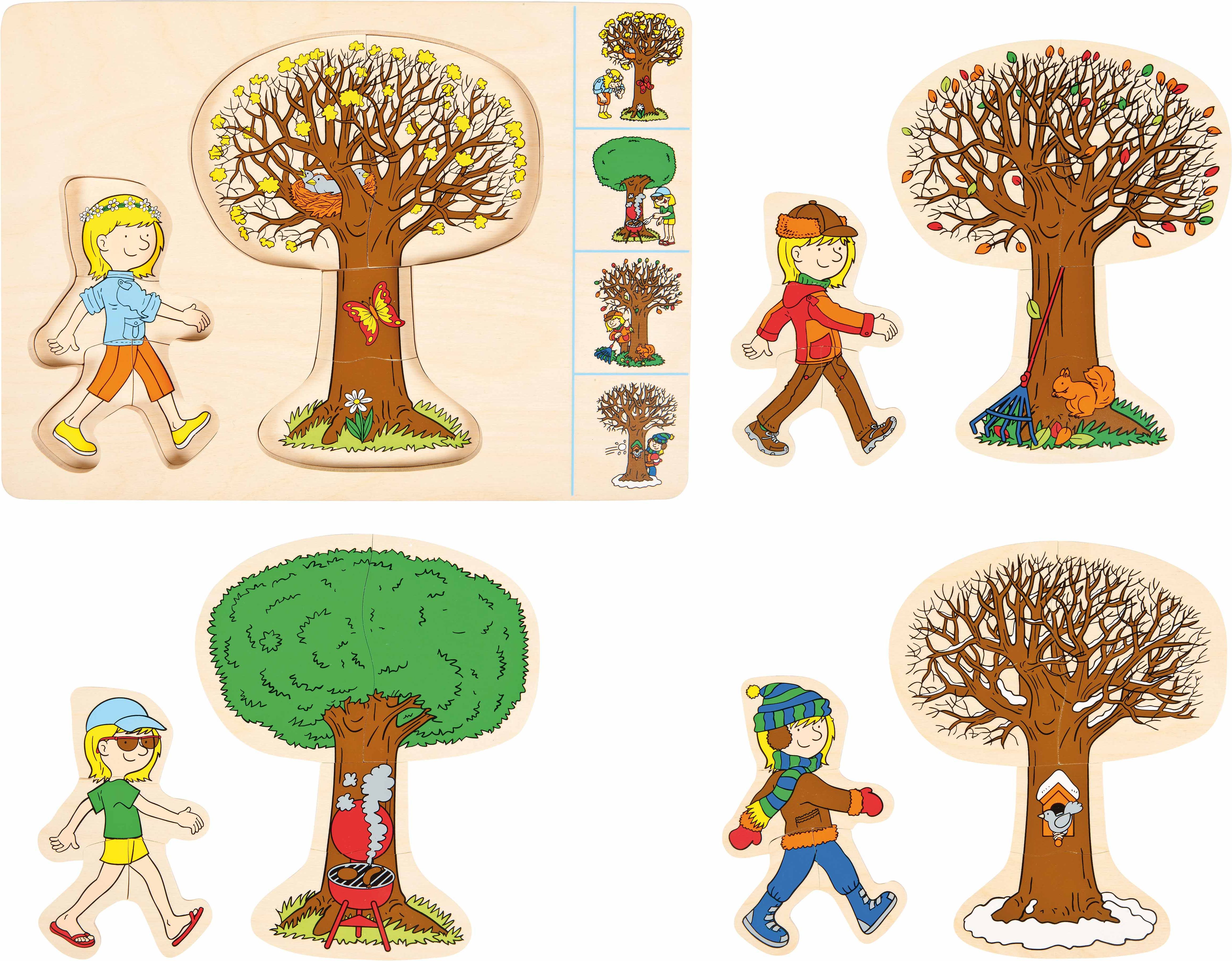 Educo E523227 Seasons puzzle in 4 layers - obrázek 2