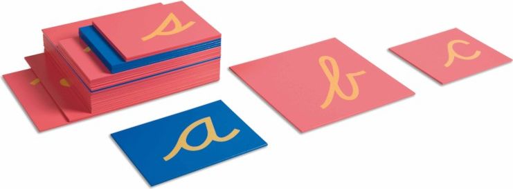 Nienhuis Montessori Sandpaper Letters: US Cursive - obrázek 1