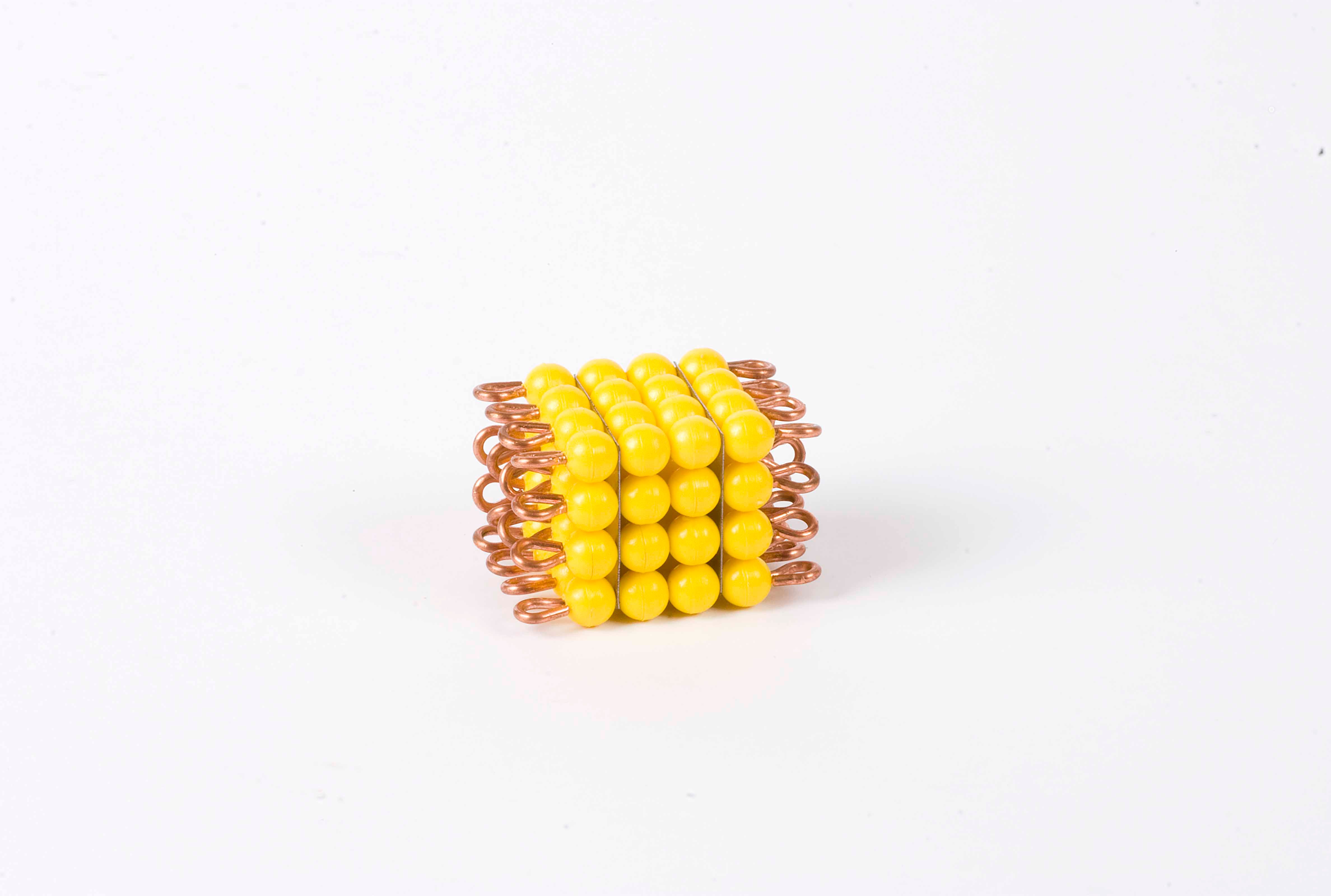 Nienhuis Montessori Individual Nylon Bead Cube Of 4: Yellow - obrázek 1