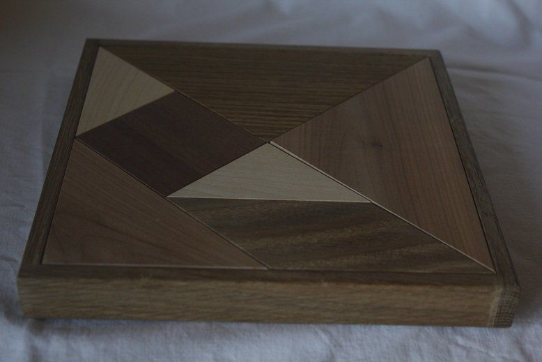 Tangram větší exotické dřevo - obrázek 1