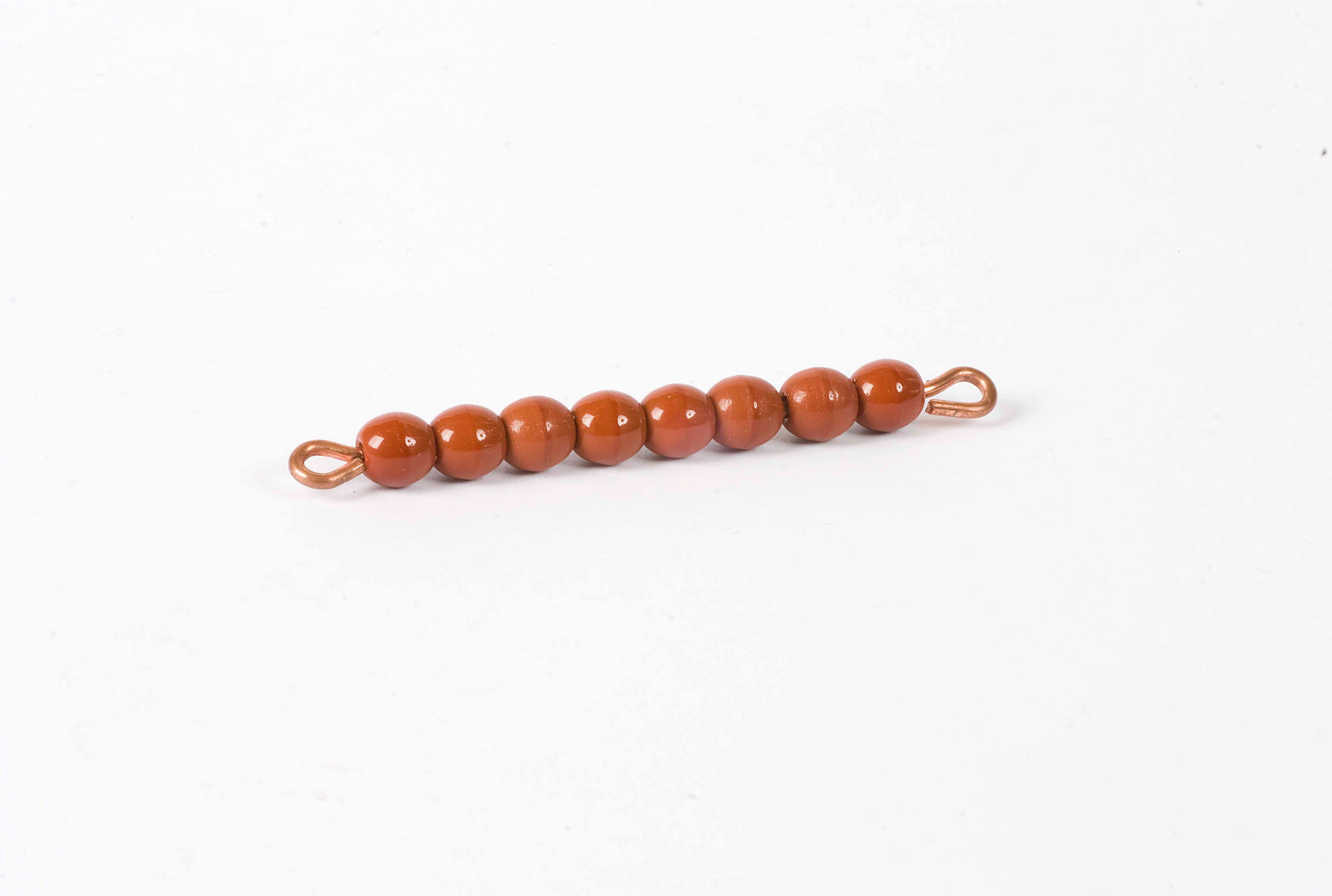 Nienhuis Montessori Individual Glass Bead Bar Of 8 : Brown - obrázek 1