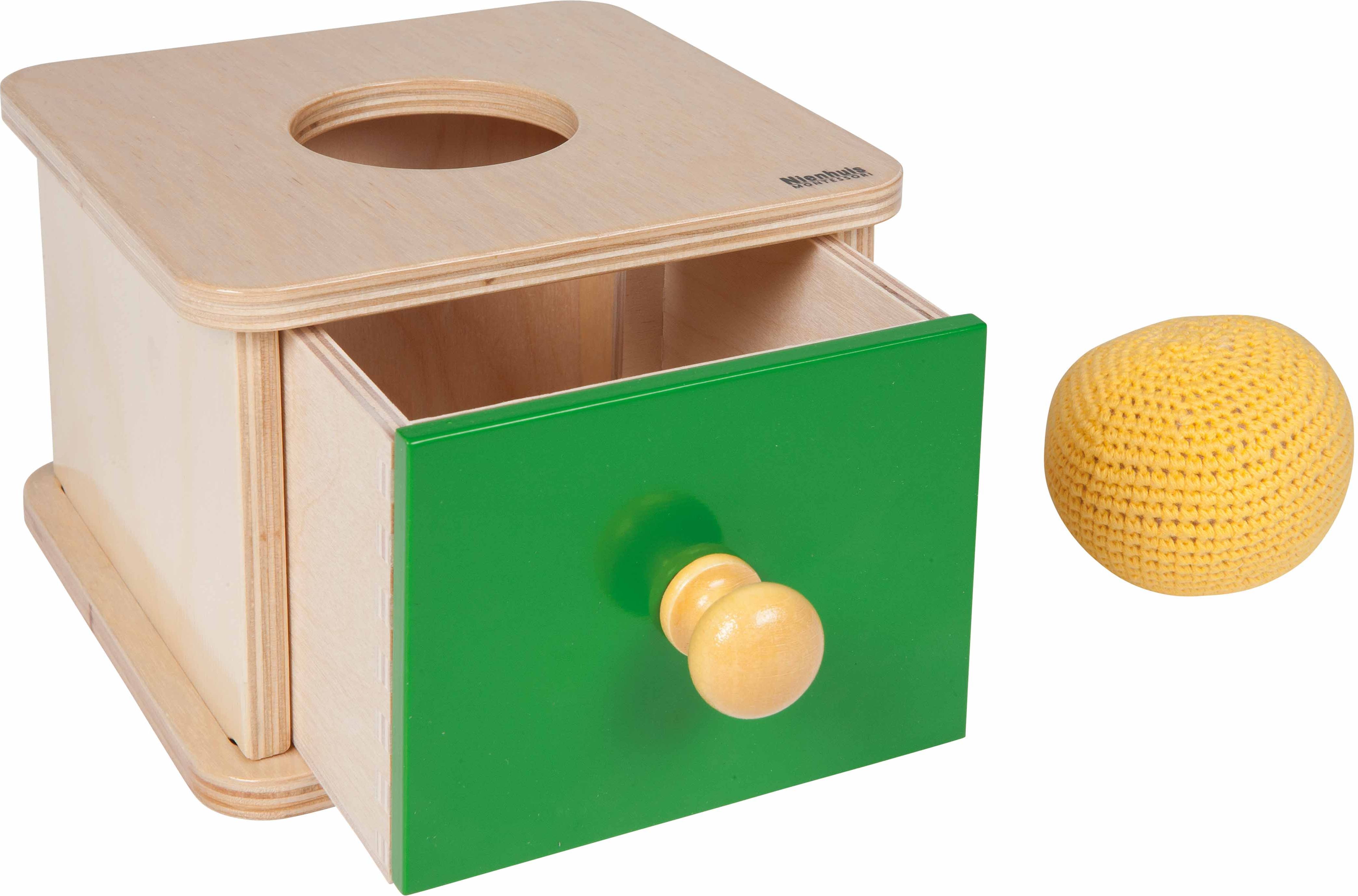 Nienhuis Montessori Imbucare Box With Knit Ball - obrázek 1