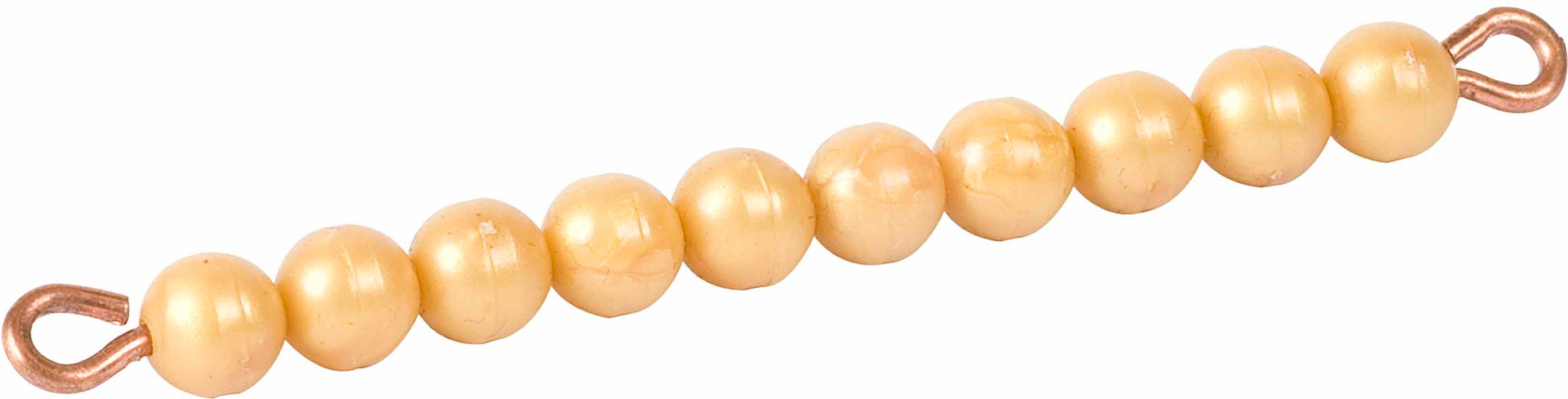 Nienhuis Montessori Golden Bar Of 10: Individual beads Nylon - obrázek 1