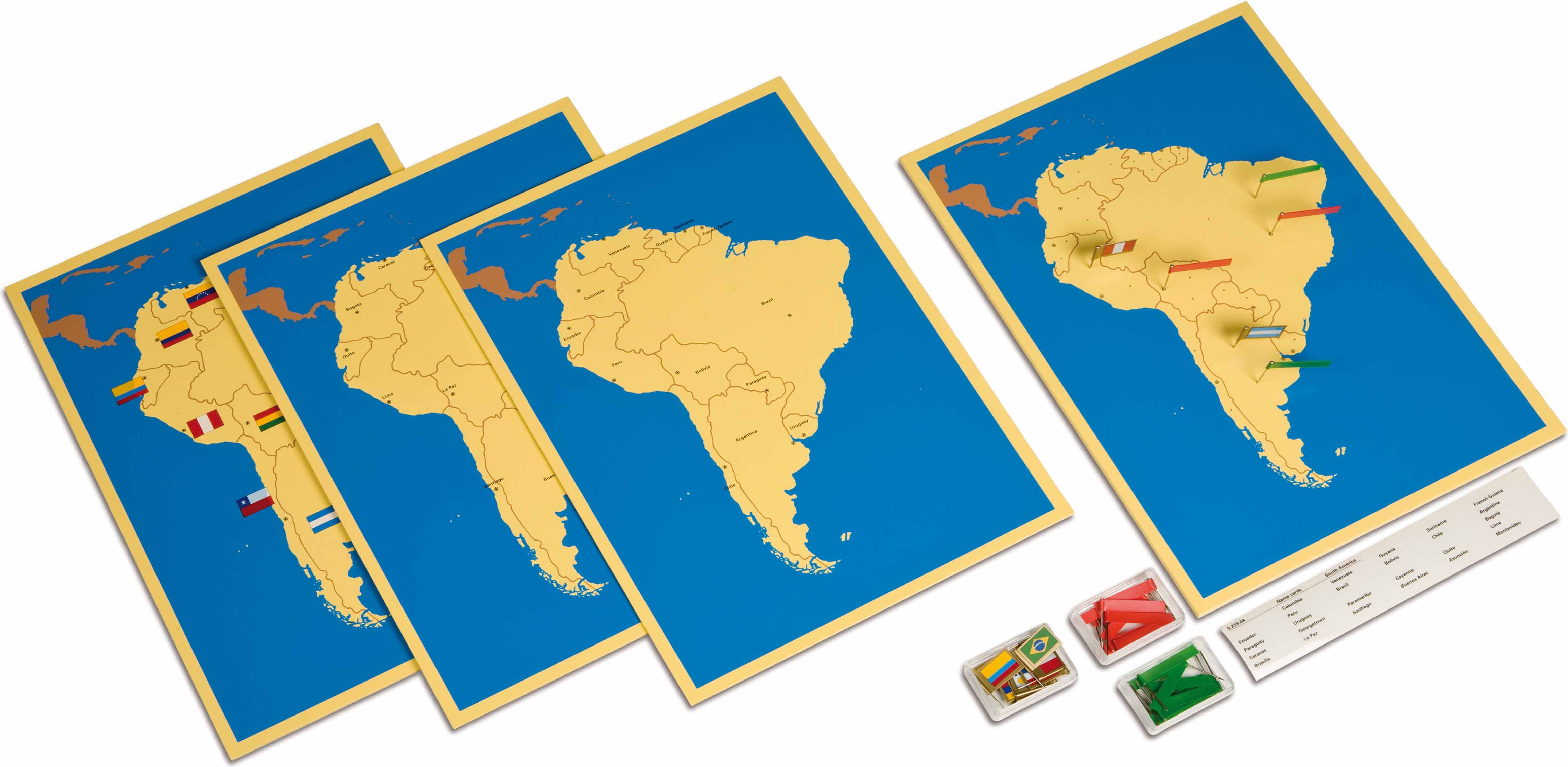 Nienhuis Montessori Four Maps Of South America - obrázek 1