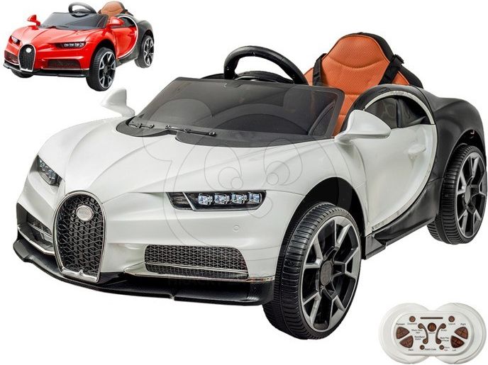 Elektrické autíčko Bugatti Chiron, kožená sedačka, 2.4GHz - červené - obrázek 2