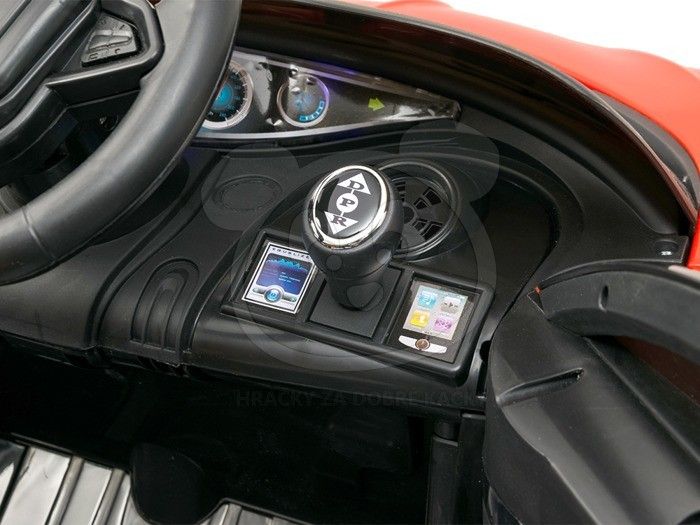 Elektrické autíčko Bugatti Chiron, kožená sedačka, 2.4GHz - červené - obrázek 11