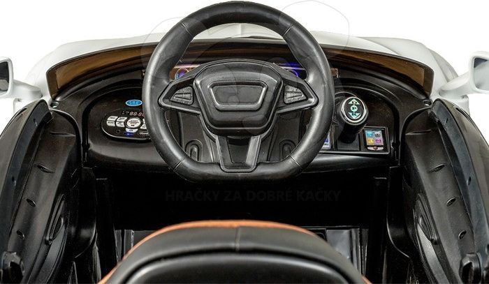 Elektrické autíčko Bugatti Chiron, kožená sedačka, 2.4GHz - červené - obrázek 8