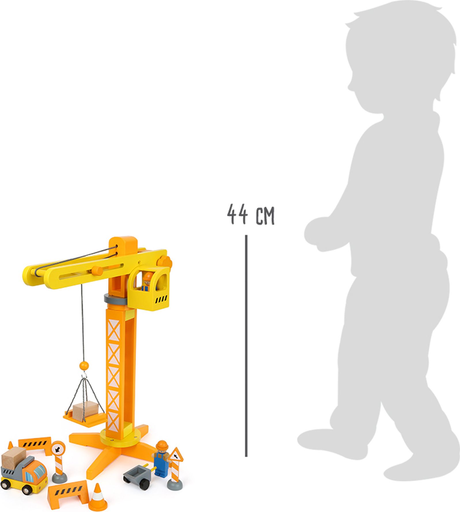 Legler Small Foot Dřevěný jeřáb s pžíslušenstvím - obrázek 3