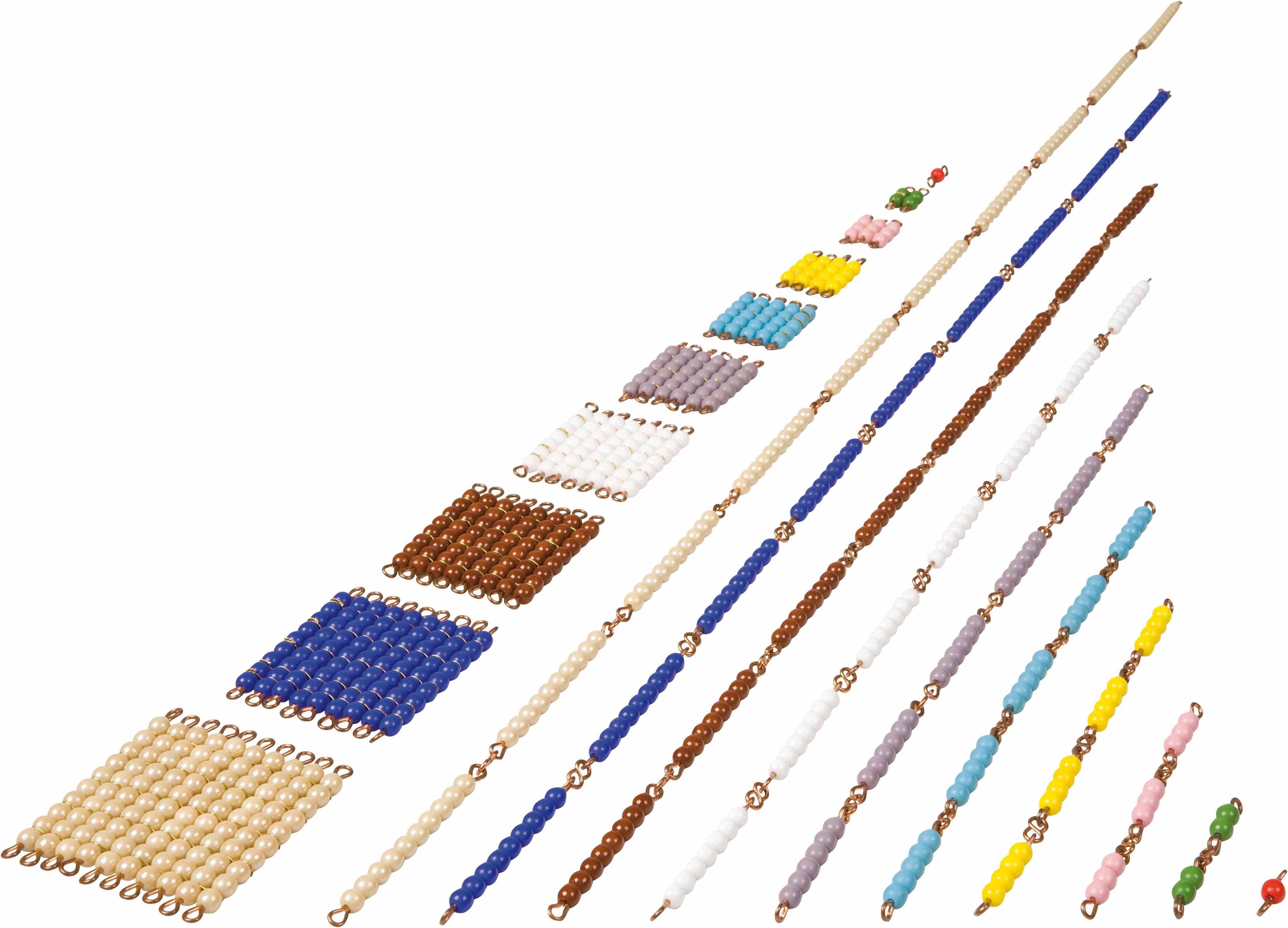 Nienhuis Montessori Short Bead Chains: Individual Beads Glass - obrázek 1