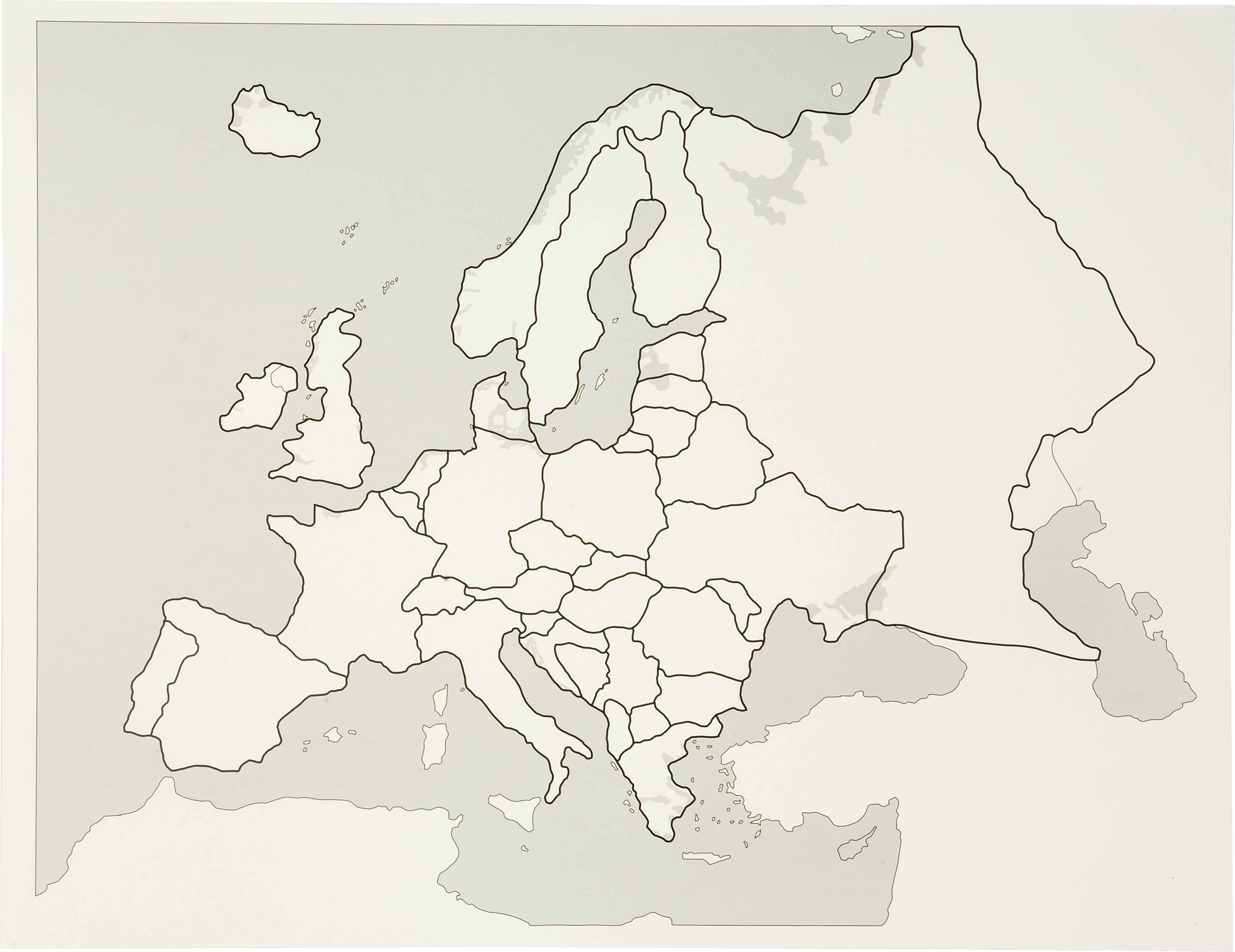 Nienhuis Montessori 595400 Control Map Puzzle Map Europe (German version) - obrázek 1