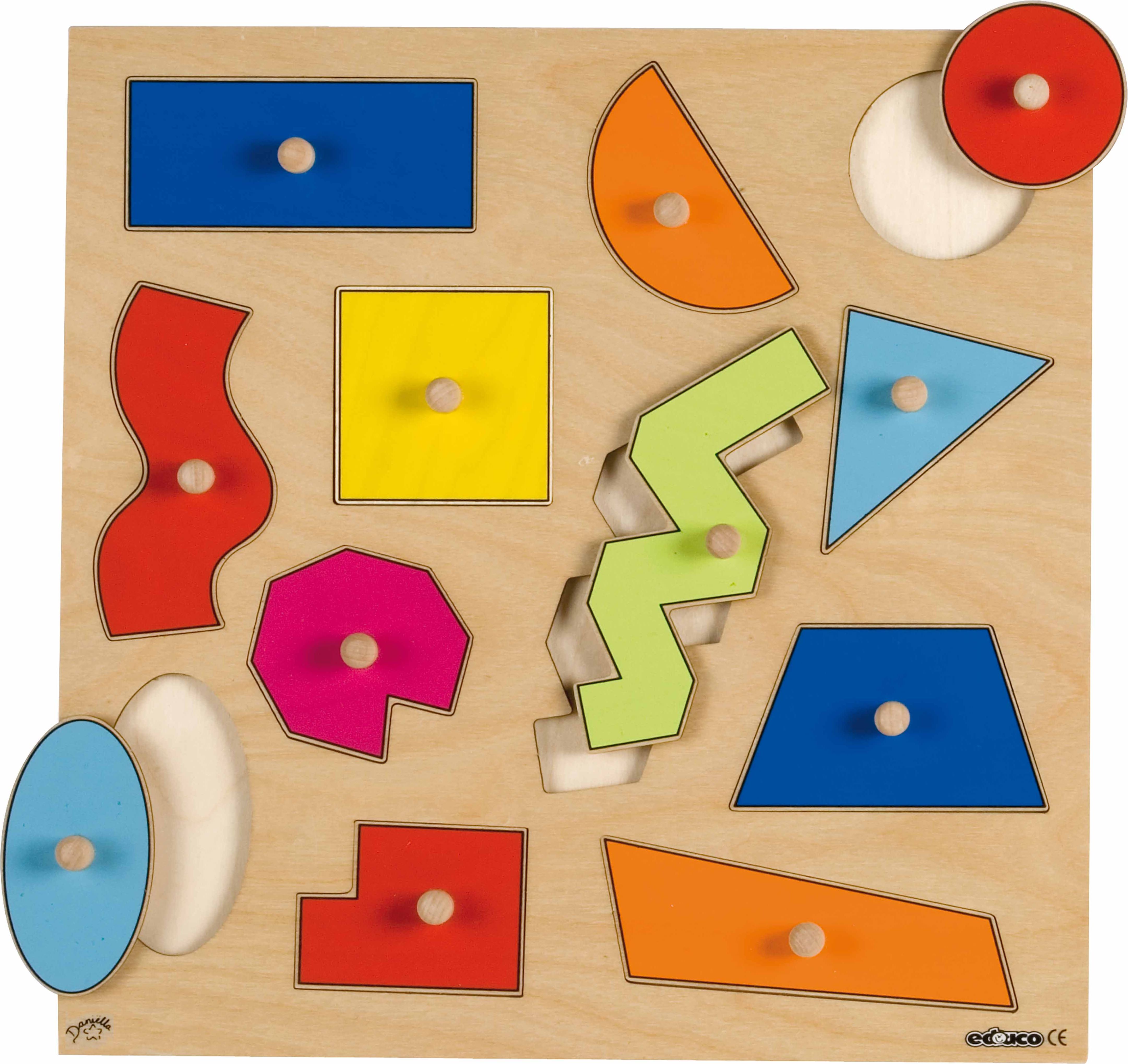 Educo E522926 Knob puzzle - geometric shapes - obrázek 1