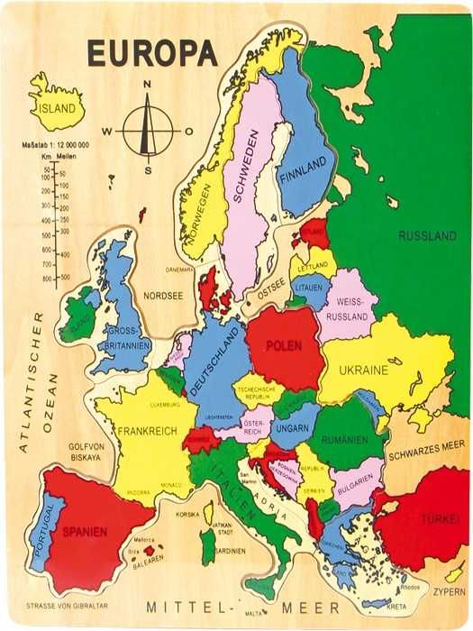 Legler Small Foot Vkládací puzzle Evropa - obrázek 1
