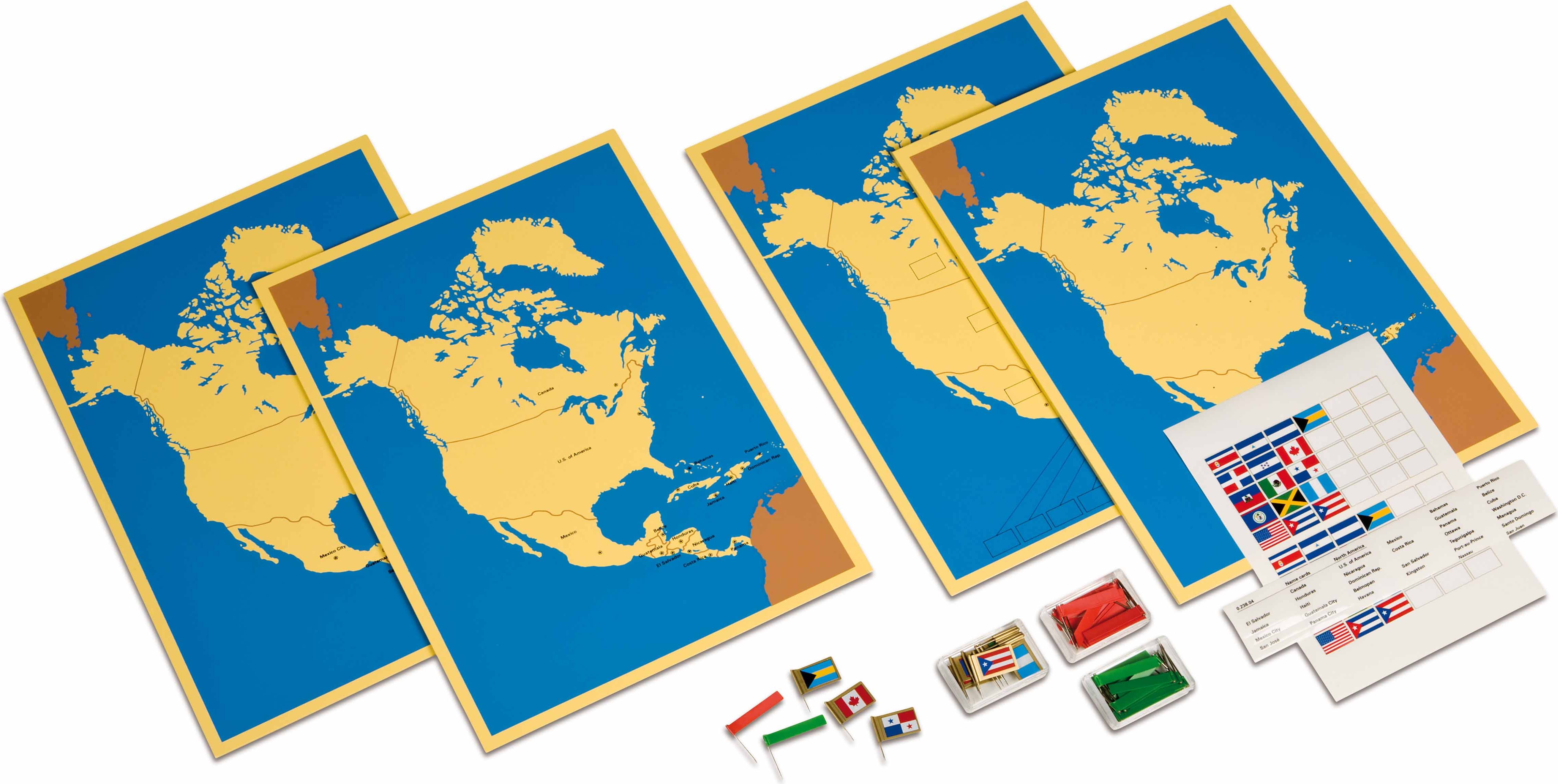 Nienhuis Montessori Four Maps Of North America - obrázek 1