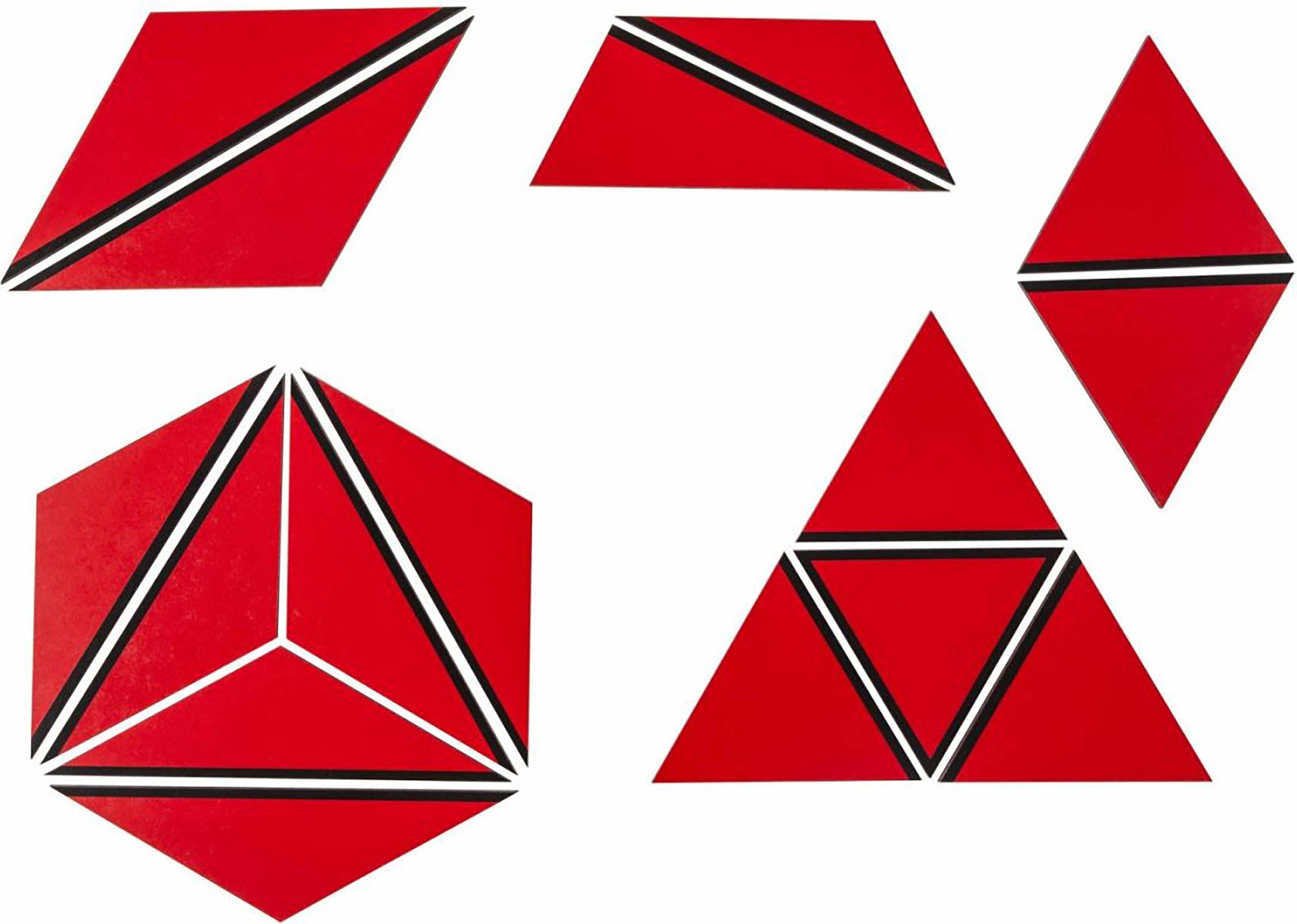 Nienhuis Montessori Set Of Red Constructive Triangles - obrázek 1