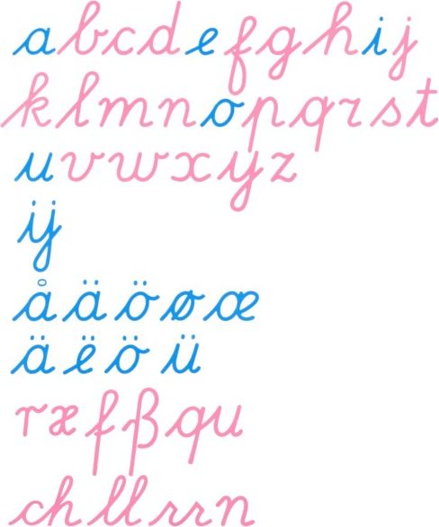 Nienhuis Montessori Large Movable Alphabet: International Cursive - obrázek 1
