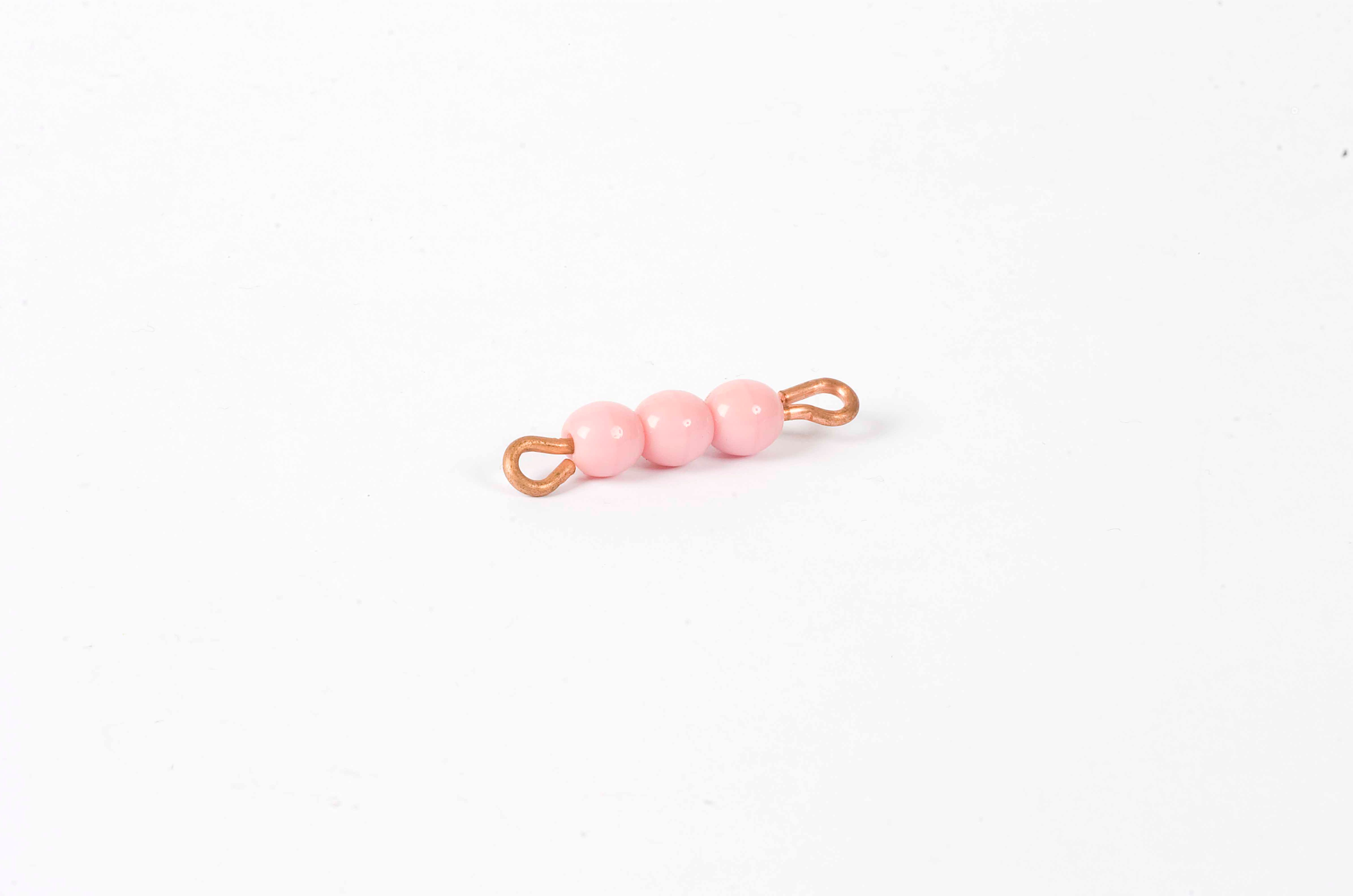 Nienhuis Montessori Individual Glass Bead Bar Of 3 : Pink - obrázek 1