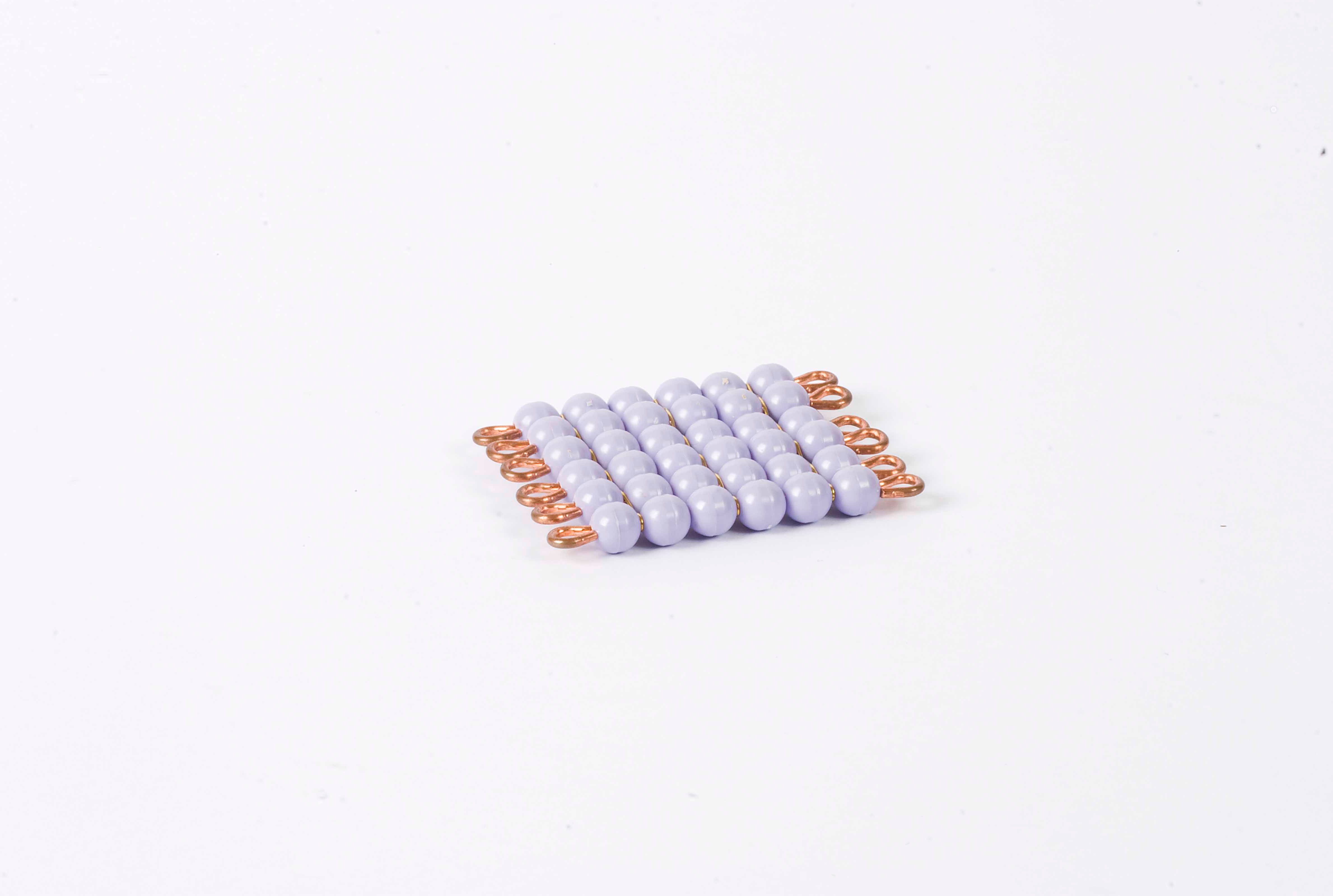 Nienhuis Montessori Individual Nylon Bead Square Of 6: Purple - obrázek 1