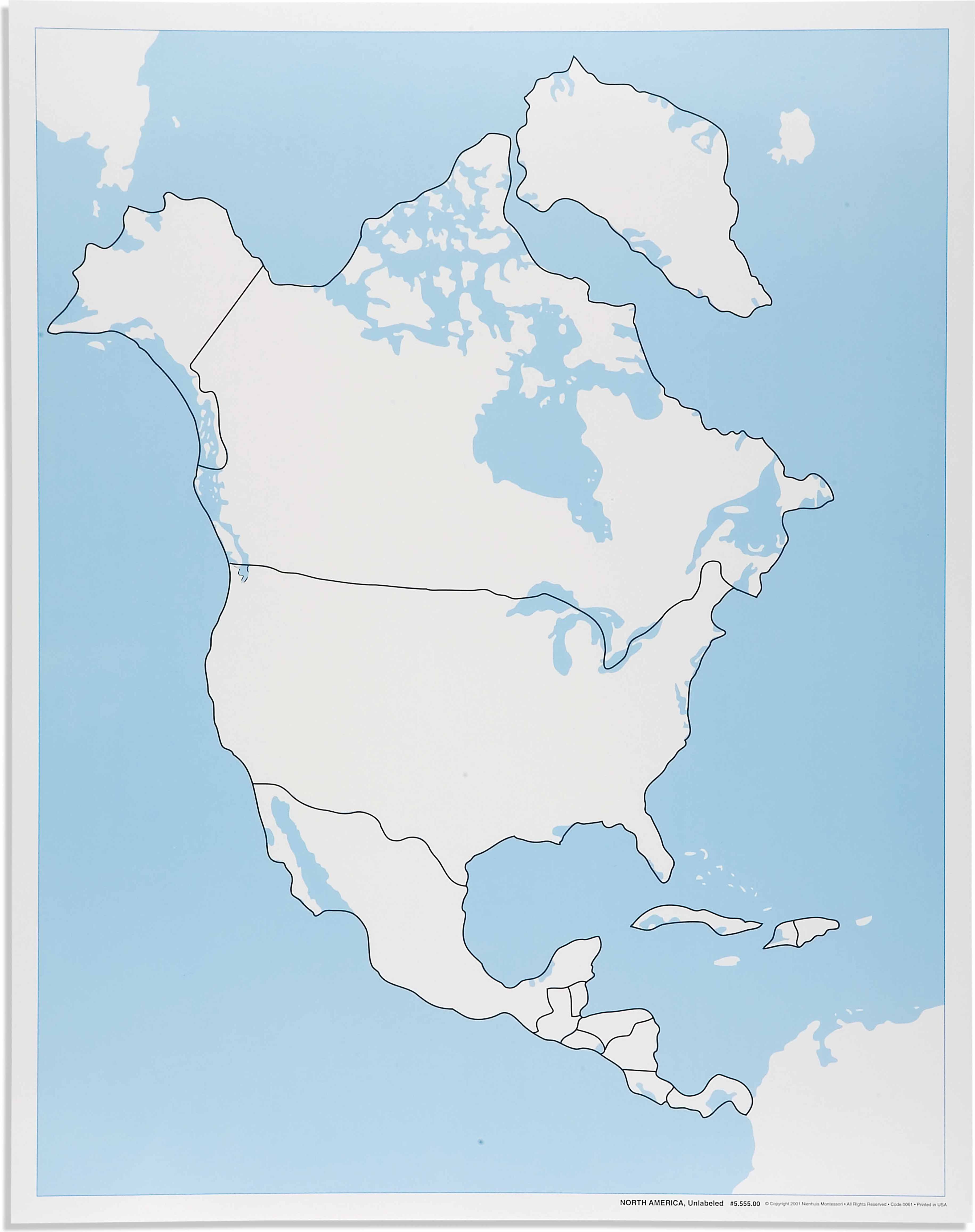 Nienhuis Montessori North America Control Map: Unlabeled - obrázek 1