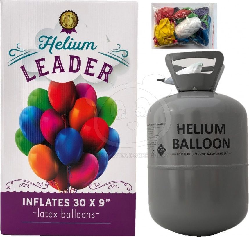 Helium do balónků s 30 balónky - obrázek 2