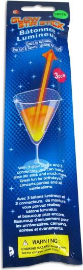 Svítící tyčinky na drink v sáčku 3 ks - obrázek 1