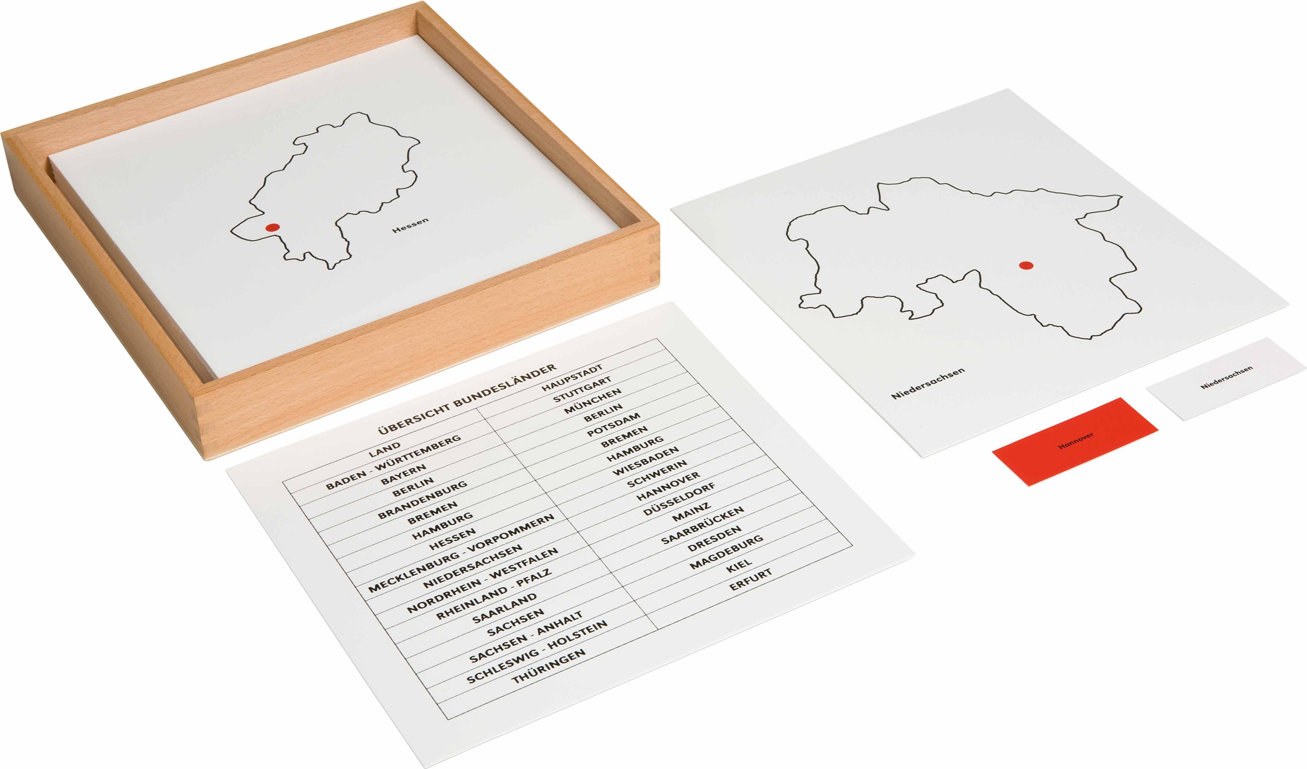 Nienhuis Montessori 66802 Control Maps Puzzle Map Germany (German version) - obrázek 1