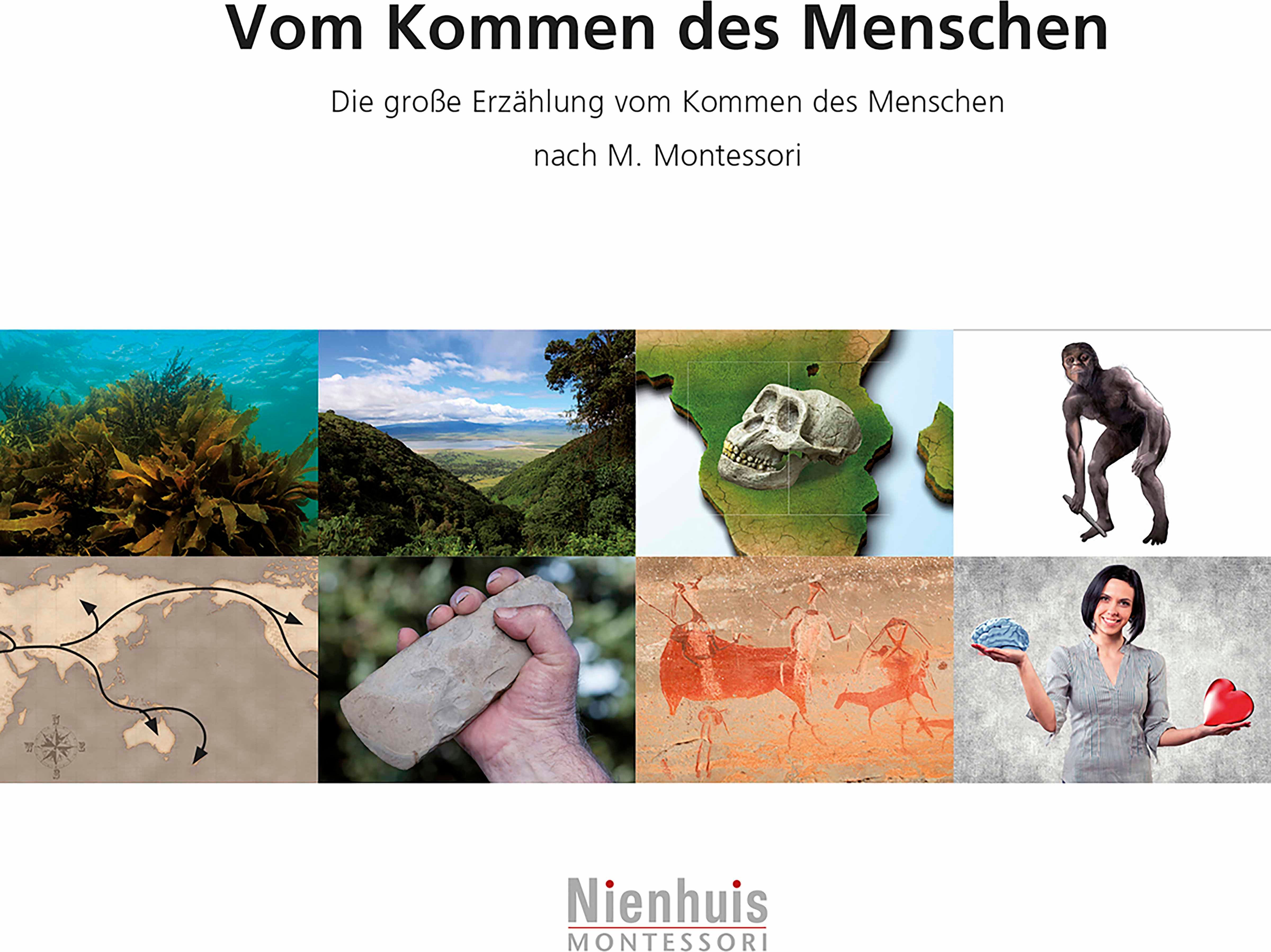 Nienhuis Montessori 523142 Kosmische Leseheftchen - Vom Kommen des Menschen (German version) - obrázek 1