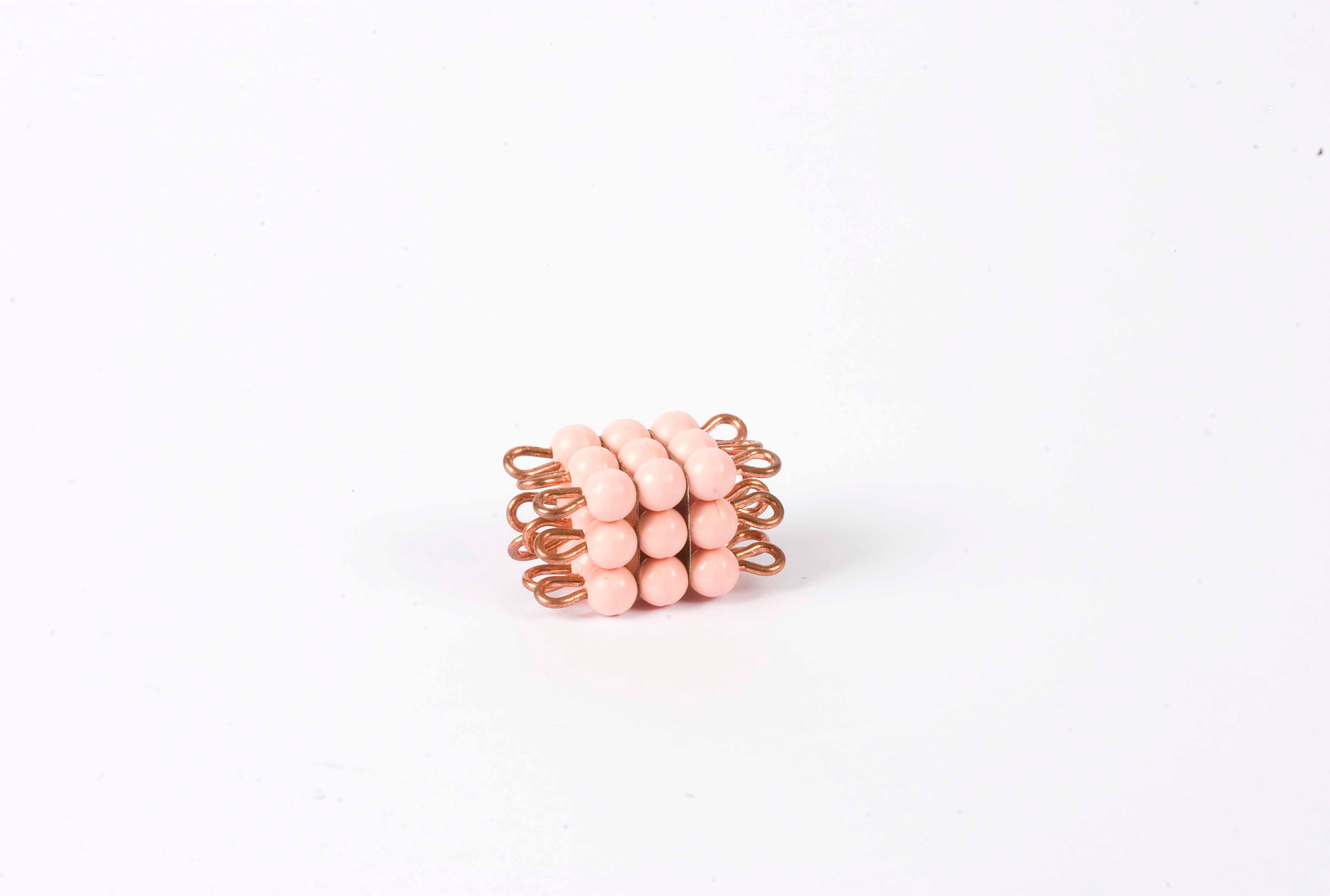 Nienhuis Montessori Individual Nylon Bead Cube Of 3: Pink - obrázek 1