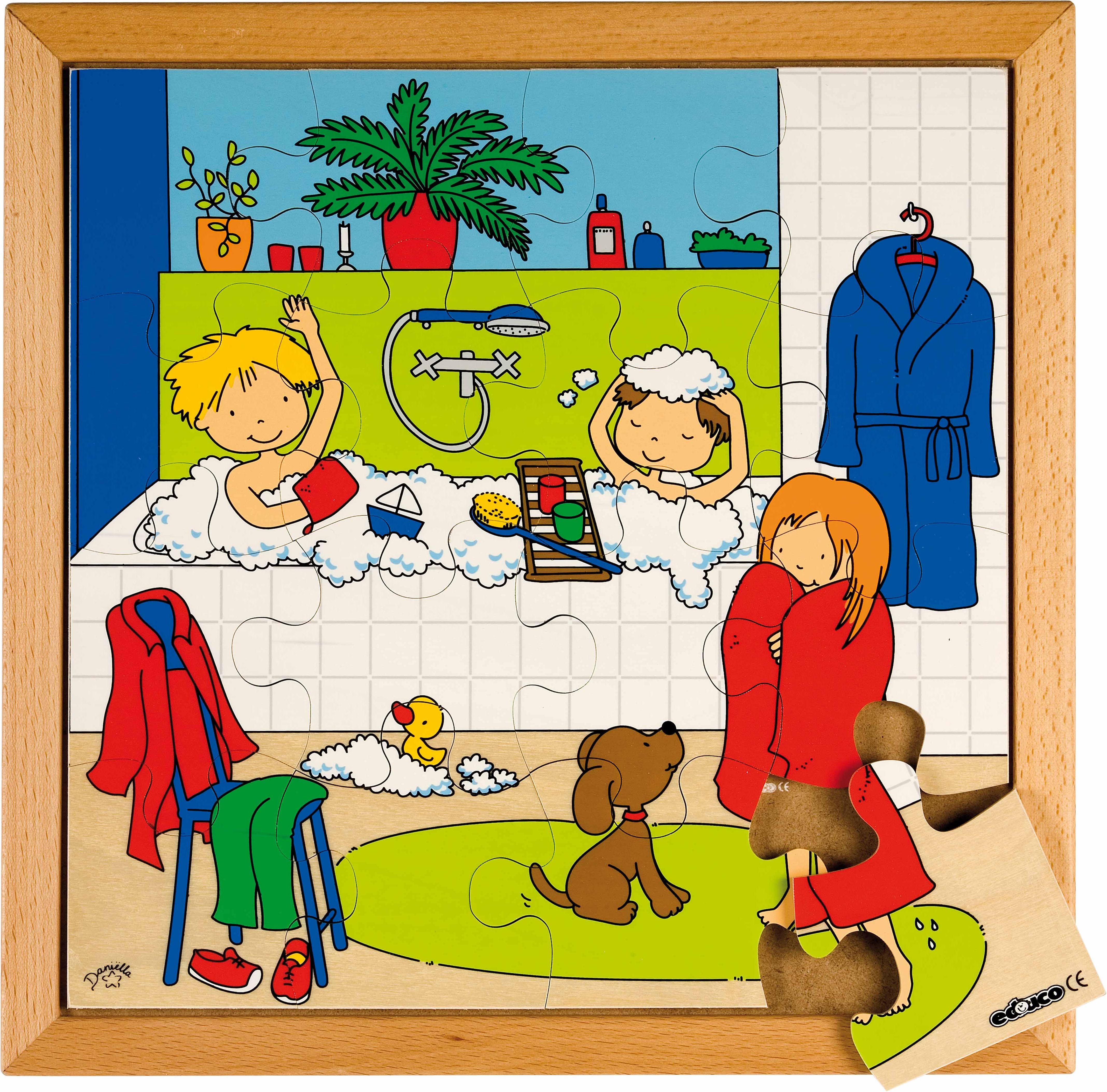 Educo E522591 Hygiene puzzle - bath time - obrázek 1