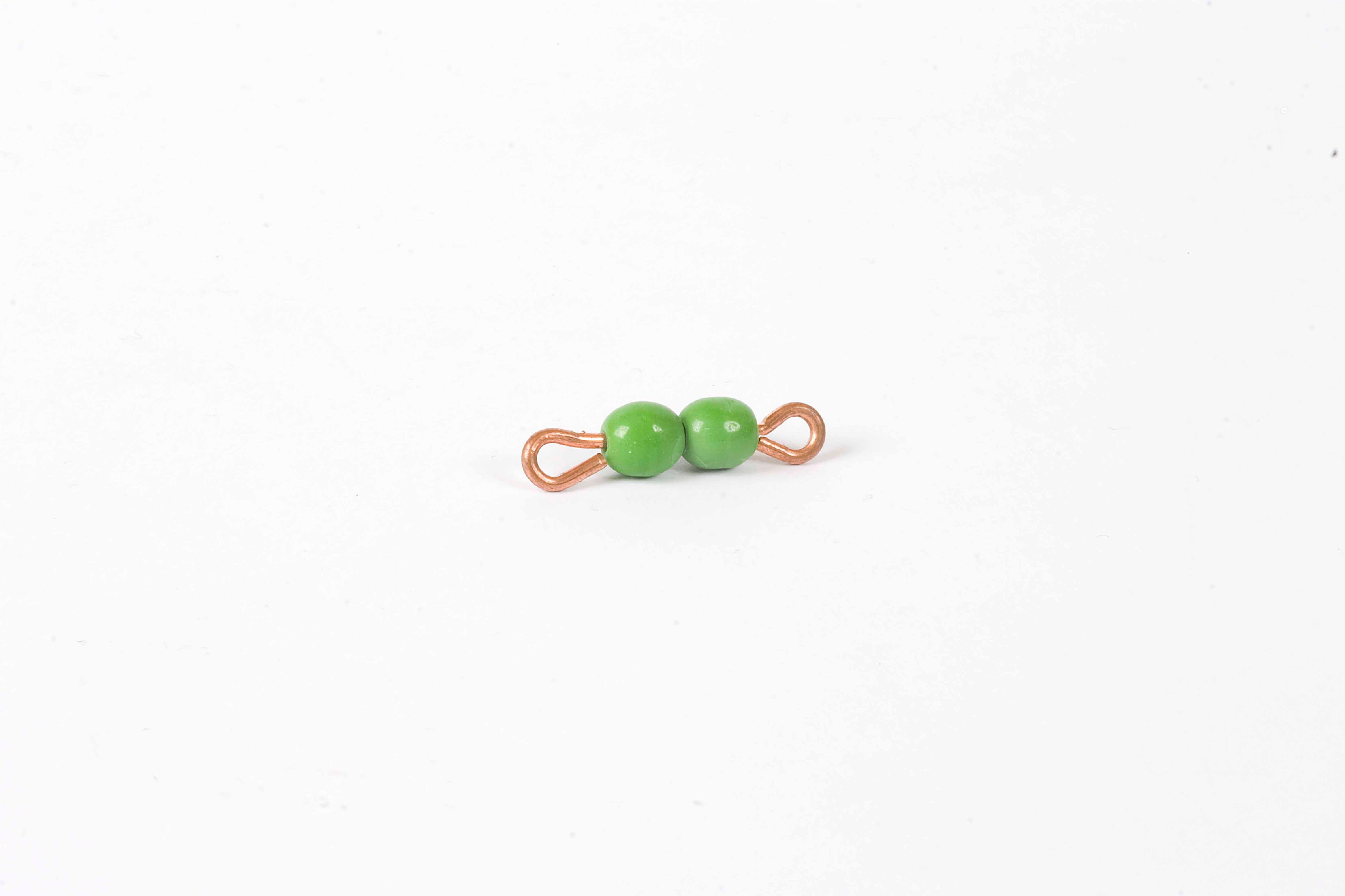 Nienhuis Montessori Individual Glass Bead Bar Of 2 : Green - obrázek 1