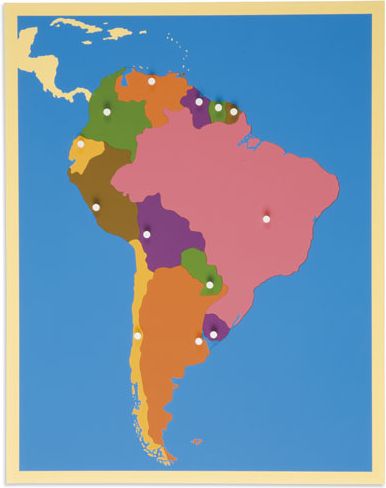 Puzzle – mapa Jižní Ameriky - obrázek 1