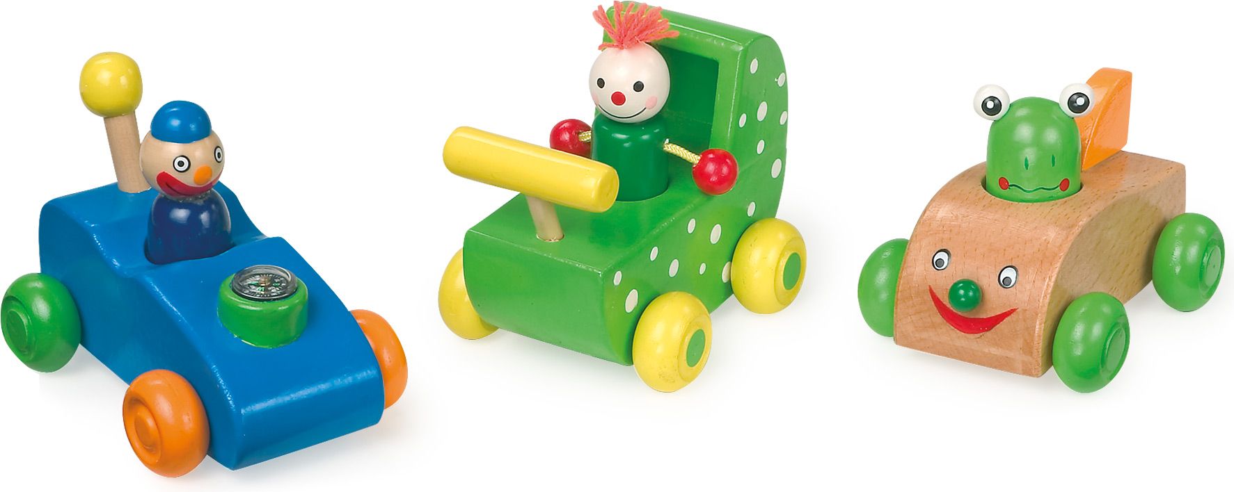 Legler Small Foot 3 dřevěná autíčka závodníci - obrázek 1
