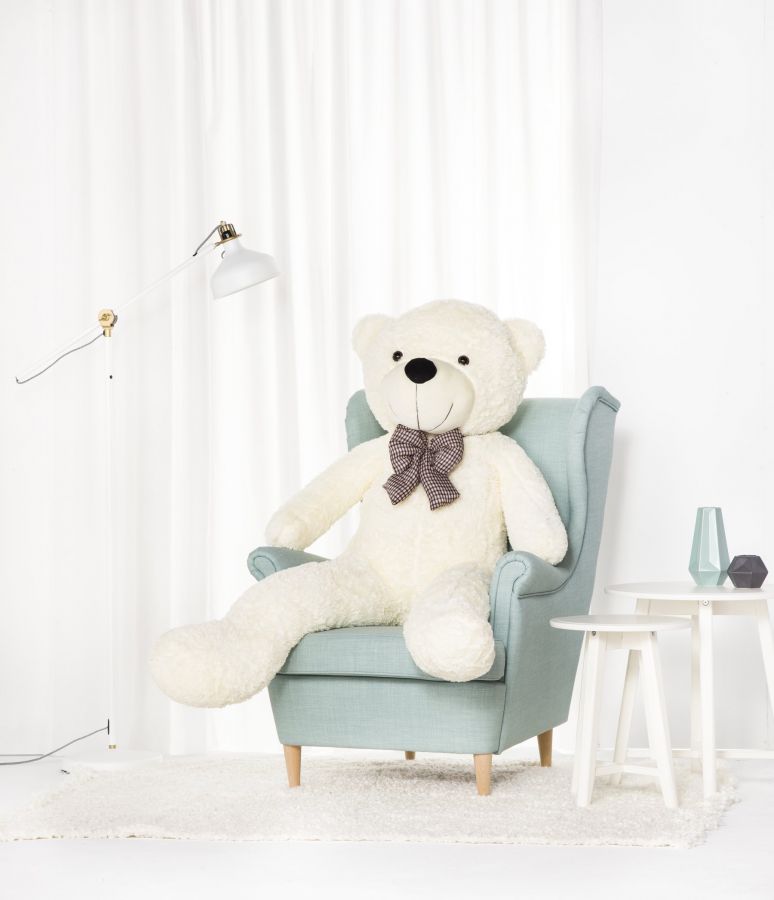 Velký plyšový medvěd Classico 150 cm bílý - obrázek 1