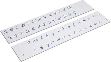 Tištěná psací abeceda, modrá - obrázek 1