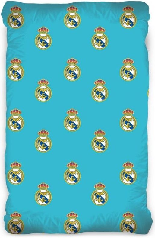 Carbotex · Fotbalové prostěradlo FC Real Madrid - 100% bavlna - 90 x 200 cm pro matraci vysokou až 18 cm - obrázek 1