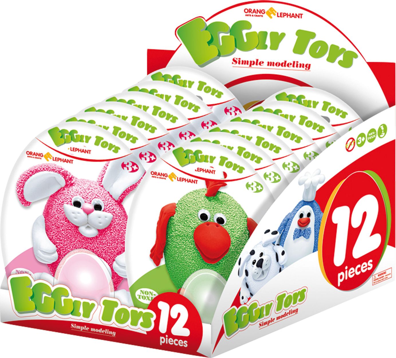 Legler Small Foot Modelovací zvířatka Eggry Toys 12 ks - obrázek 1